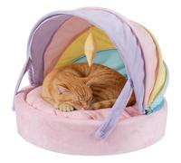 Cama para Gatos - Refugio para Dormir Cálido y Plegable, Cama para Gatos Transformable para Retiro de Mascotas | Camas para mascotas para cachorros, animales, apartamentos interiores, salas de es