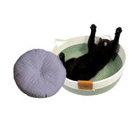 Cama Para Gatos | Suministros Para Mascotas Tejidos Con Alfombrilla,Cama Para Dormir Mascotas Cesta Gatos | Para Interior Cachorro Conejo Perro Pequeño Mascota Todas Estaciones Dormitorio Sala De Esta