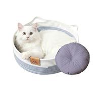Cama Para Gatos | Suministros Para Mascotas Tejidos Con Alfombrilla - Camas Lindas Para Gatos Para Dormir De Cachorros - Para Interior Cachorro Conejo Perro Pequeño Mascota Todas Estaciones Dormitorio