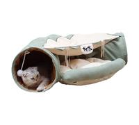 Cama para Gatos: Tubos para Gatos, Juguetes Plegables para Mascotas, Cueva portátil para, Accesorios para Animales, Suministros felinos, Gris de Gran tamaño para un sueño Profundo,