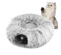 Cama para gatos, túnel, 2 en 1 de peluche, nido de gatito de invierno, cama para dormir para gatos cálidos, para amantes de los animales, espacio para dormir en casa, refugio veterinario