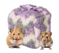 Cama para hámster - Cute Soft Plush Sleeping - Invierno Hamster House Small Animal Bed | Para Interior Exterior Hogar Familiar Chinchilla Ferret Mice Seamlessly Into Various Birds Hedgehog Golden Bear