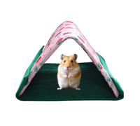 Cama para hámster, triangular 2 en 1, casa de animales pequeños para conejo, dragones barbudos, ratones, recinto interior, hogar, sala de estar, refugio para mascotas