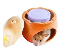Cama para hámsters, de refrigeración de cerámica, hábitat de mascotas pequeñas transpirable para hámsters, ardillas, lemmings, chinchillas, erizos y comodidad de verano, 5,83 x 5,83 x 5,12