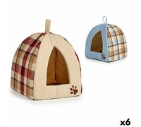 Cama para mascota Mascow 33 x 45 x 33 cm A cuadros (6 Unidades)