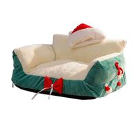 Cama para mascotas - 50 x 35 x 25 cm, lavable, antideslizante, casa de felpa para mascotas, diseño suave y cálido con cómodo cojín, cama mediana para animales para sala de estar y dormitorio, balcón y