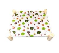 Cama para Mascotas Cama de campamento for mascotas, cama de madera for perros, hamaca suspendida for gatos, colchón de madera maciza fuera del suelo, Universal for todas las estaciones Cama para Perro