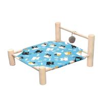 Cama para Mascotas Cama de campamento for mascotas, cama de madera, hamaca Universal for gatos for las cuatro estaciones, cama pequeña extraíble y lavable for mascotas, nido for mascotas Cama para Per