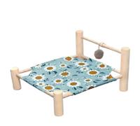 Cama para Mascotas Cama de campamento for mascotas, cama de madera, hamaca Universal for gatos for las cuatro estaciones, cama pequeña extraíble y lavable for mascotas, nido for mascotas Cama para Per