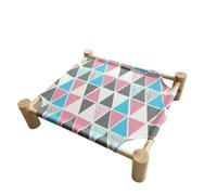 Cama para Mascotas Cama de campamento for mascotas, hamaca tipo nido for gatos de verano, cama de madera maciza extraíble y lavable for las cuatro estaciones, cama de campamento for perros pequeños Ca