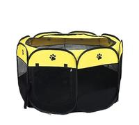 Cama para Mascotas Camas para Perros Cerca Plegable Portátil Del Corralito Del Animal Doméstico Del Paño Y De La Malla De Oxford 600D Para La Sala De Estar Cama Perro cama gato cueva ( Color : Yellow