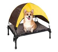 Cama para mascotas con dosel, tumbona para perros con techo, cama elevada para perros, cama para mascotas con marco de hierro, sofá impermeable para perros, cama para gatos con toldo, almohadilla