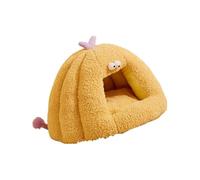 Cama para mascotas con temática de dibujos animados, casa de refugio cálida para perros y gatos con diseño semicerrado, cueva para clima frío, decoración del hogar, casa de festival