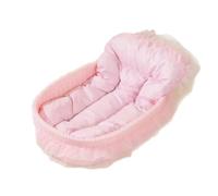 Cama para mascotas de todas las estaciones Juego 3 piezas suave y cálido estilo princesa Relleno algodón PP alta elasticidad Respetuosa con la piel Desmontable fácil aquí falta el verbo gatos pequeñas