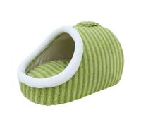 Cama para Mascotas Estilo Zapatilla con Refugio para Perros Nido para Gatos Cueva para Cachorros Y Colchón Suave en Terciopelo Y Esponja Fácil, Verde
