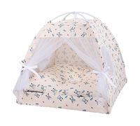 Cama para mascotas | Pet Tent Cat Cave para jugar | para mascotas Floral Pet Cave Nest, Movable Dog Tent Bed for Indoor and Outdoor Small Medium Cats Dogs