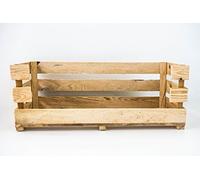 Cama para Mascotas Sam, Madera Natural, Caja Grande Abierta, 80x30.5x25.5cm. Incluye Imán Personalizable de Regalo.