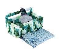Cama para Pájaros - Cama Cálida, Jaula para Cama para Pájaros | Cama grande y transpirable para pájaros y loros, juguete de de felpa cálido para pájaros, portátil y esponjoso, cama para