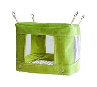 Cama para pájaros, casa para dormir, refugio con red de suelo transpirable para pinzones, canarios y cacatúas para jugar y criar