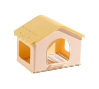 Cama para pájaros con almohadilla retráctil pequeña de apertura de 3 lados | Caja nido para periquitos | para jaula de interior, cría de pajarera, dormir, posarse, esconderse, descansar y alimentar la