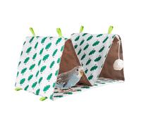 Cama para pájaros, de Cueva Doble, cabaña Triangular de 11.8 x 8.66 Pulgadas, Refugio para Dormir Transpirable, Punto de enriquecimiento Suave y Acogedor para periquitos, cría, Juegos, Ventana