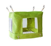 Cama para pájaros, nido acogedor, tienda de campaña para periquitos, 7.1 x 7.1 x 5.5 pulgadas, base de malla transpirable, interior acolchado suave, ideal para dormir canario, cría de pinzones