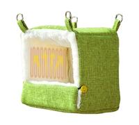 Cama para pájaros para jaula | Cabaña caliente de 5 temperaturas - calefactor para periquitos, con cojín calefactor, destinado a calopsitas Cacatúas Pinzón Hamster Casa Interior Balcón Jardín