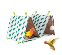 Cama para pájaros para jaula, habitación doble, cueva para loros, cama triangular transpirable para periquitos para criar, enriquecer el sueño, ventana de juego al aire libre