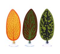 Cama para pecera - Punto de Descanso en Forma de Hoja de Seda, de Cuenco de Cueva con | Accesorio para hábitat acuático, decoración para el hogar y la Oficina, escondite para cría