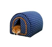 Cama para perro, autocalentable, cama para mascotas, lavable, casa de iglú, plegable, portátil, para cachorros, con asa superior y cojín extraíble (90 x 66 x 66 cm)
