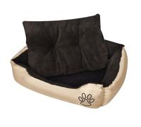 Vidaxl cama acolchada marrón para perros