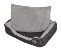 Vidaxl cama para perro con cojín acolchado xl negra