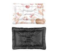 Cama para perro con globos de corazón rosa, cama para perros, camas para gatos, cama para perro, parte inferior antideslizante, plana, media, lavable, multiescenario, ropa de cama para mascotas