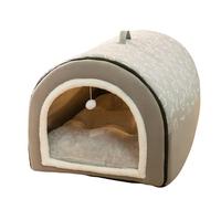 Cama para perro, cueva grande para mascotas, casa para perros y gatos, iglú, acogedor saco de dormir con cojín desmontable, cálido nido de invierno para cachorros