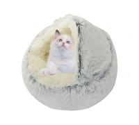 Cama para Perro Esponjoso, Cama para Gato Esponjoso Cerrado | Cueva para Mascotas Lavable a Máquina, Cama de Gato Pequeña Cama para Mascotas Extraíble para Invierno Grandes