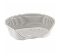 Ferplast Cama para perros y gatos Siesta Deluxe plástico reciclado, lavable, antideslizante XS Gris