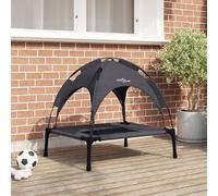 vidaXL Cama para Perros con Dosel Sofá Silla Tela Oxford y Acero Negro