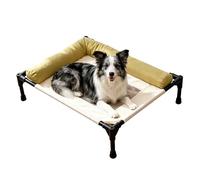 Cama para perro Raised - Elevated Cooling Pet Cot, Detachable Washable Dog Cot, Breathable Mesh Elevated Pet Bed | Outdoor Cooling Beds for Small Medium Dogs Cats Patio Camping Lawn Summer