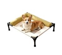 Cama para perro - Suministros transpirables y refrescantes para mascotas, cuna elevada de malla transpirable - para el hogar, mesita de noche, suelo, patio, césped, playa, camping, verano, cachorro