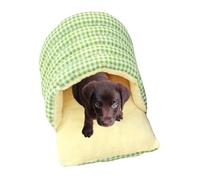 Cama para perros, 1 para dormir para gatos, saco para mascotas, saco de dormir para mascotas, bonito a cuadros gruesos, cerrado para mascotas, cálida portátil, suministros