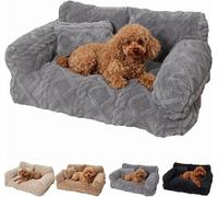 Cama para perros al aire libre, sofá relajante de felpa con funda extraíble, cama ortopédica para perros, alivia el dolor de artritis, tan cálido como el abrazo de una madre (Hellgrau, XL)