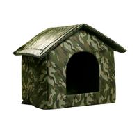 Cama para perros, caseta para perros de estudio | Alfombrilla plegable para mascotas de invierno, para interiores y exteriores, resistente a la intemperie, que proporciona una cama para gatos al aire