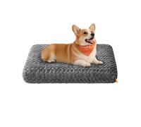 Feandrea Cama para Perros, Cojín, L, para Perros Medianos, Manta Mullida para Mascotas, Felpa, 95 x 60 cm, Acolchado Suave, Lavable, Antideslizante, Gris Pizarra PGW292GN01