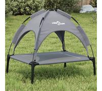 Cama para perros con dosel antracita tela oxford y acero