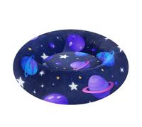 Cama para perros con patrón de planetas espaciales y estrellas, dona, mullida, para mascotas de tamaño pequeño