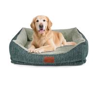 Cama para Perros con Tejido de sofa tacto al lino grueso, Lavable a Máquina, Antideslizante, Transpirable, Disponible en Varios Tamaños y Colores,relleno de fibra huesca virgen, Cama para Mascotas