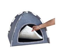 Cama para perros - Cueva acolchada de felpa suave y cálida, casa portátil para perros, para gatos, , cachorros, mascotas, hogar, patio, dormir y dormir la siesta