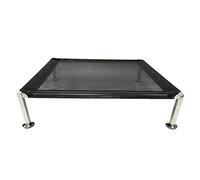 Cama para Perros de Acero Inoxidable para Mascotas Grandes, sofá elevado portátil de 128/109/88 cm de Largo con Malla Transpirable, para Viajes de Fin de Semana/Picnic/Camping (Size : XL(106x72x23cm))