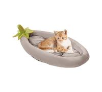 Cama para perros de color berenjena, antideslizante y lavable para mayor calidez y comodidad, ideal para jaula, viajes, jardín, camping, apartamento, perrera, coche, patio, hogar y descanso