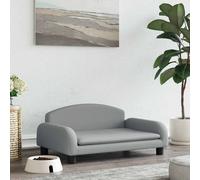 vidaXL Cama para perros de tela gris claro 70x45x30 cm